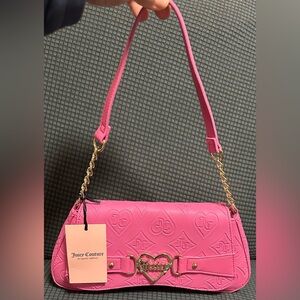 NWT Juicy Couture Only Juicy Flap Shoulder Bag Purse Pink